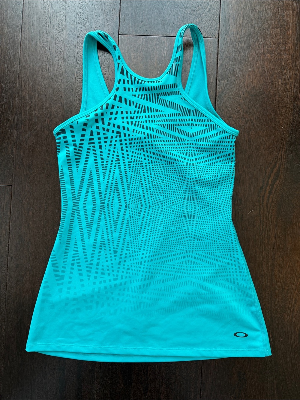 Oakley Teal Geometric Racerback Tank - Picture 1 of 4